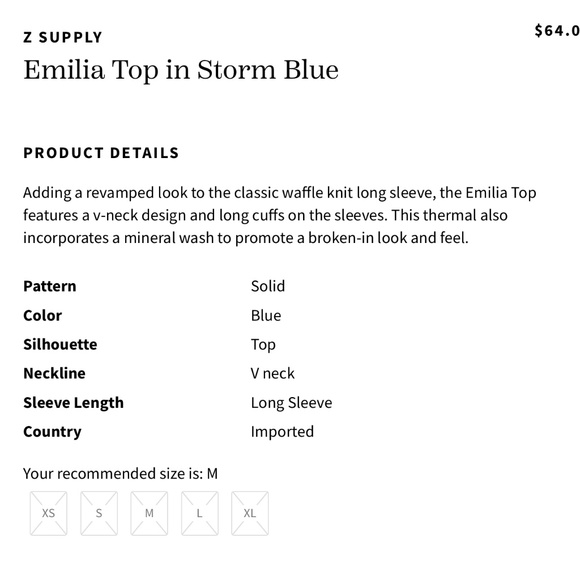 Z Supply Emilia thermal top - Picture 7 of 7